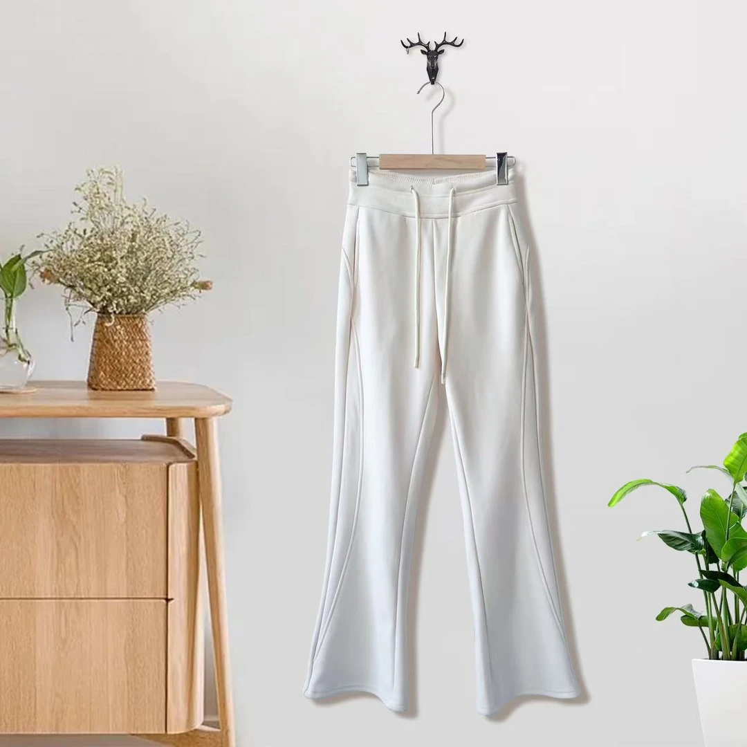 超模裤显瘦筷子腿/山茶花精油加绒云感喇叭裤