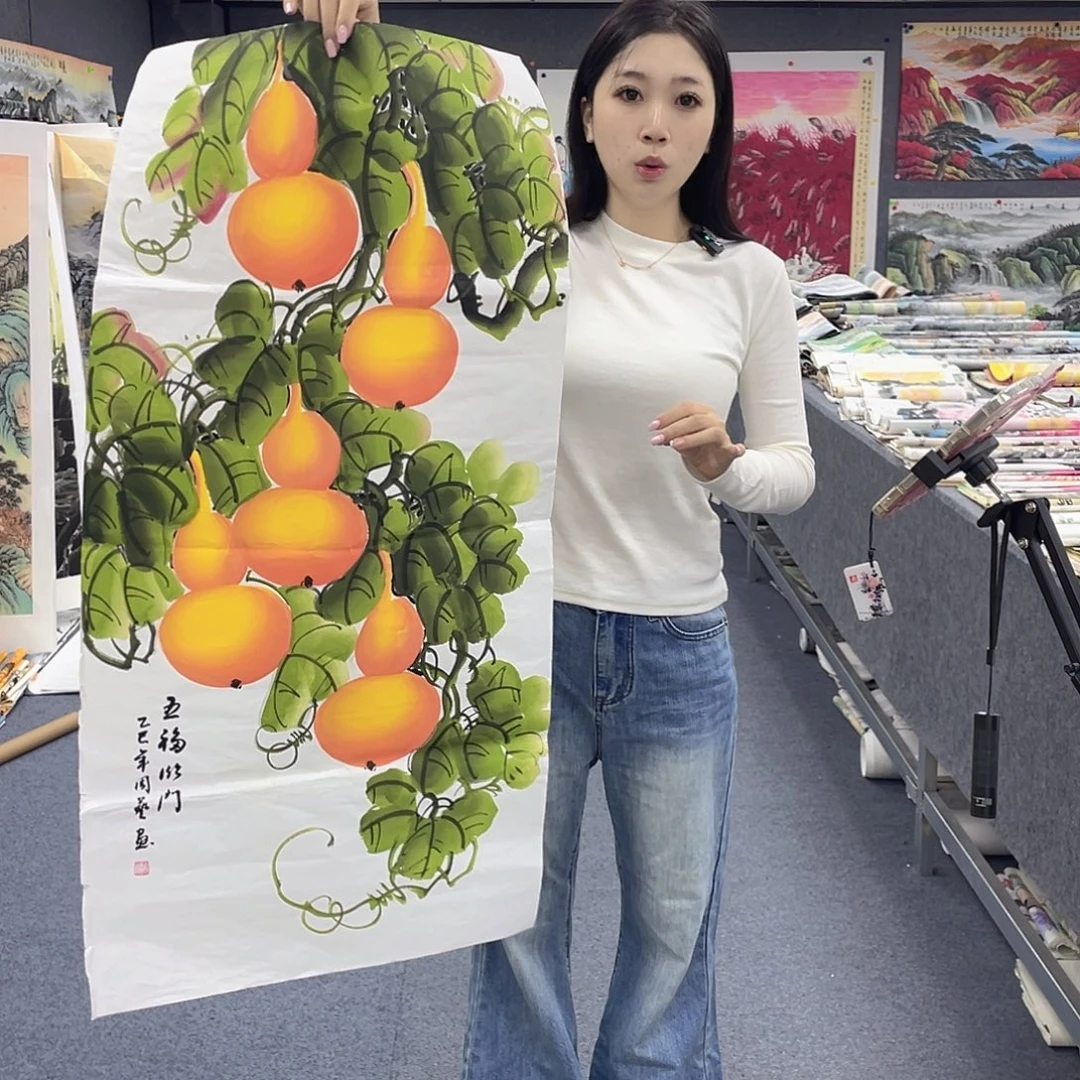 国画作品小姐姐放漏…