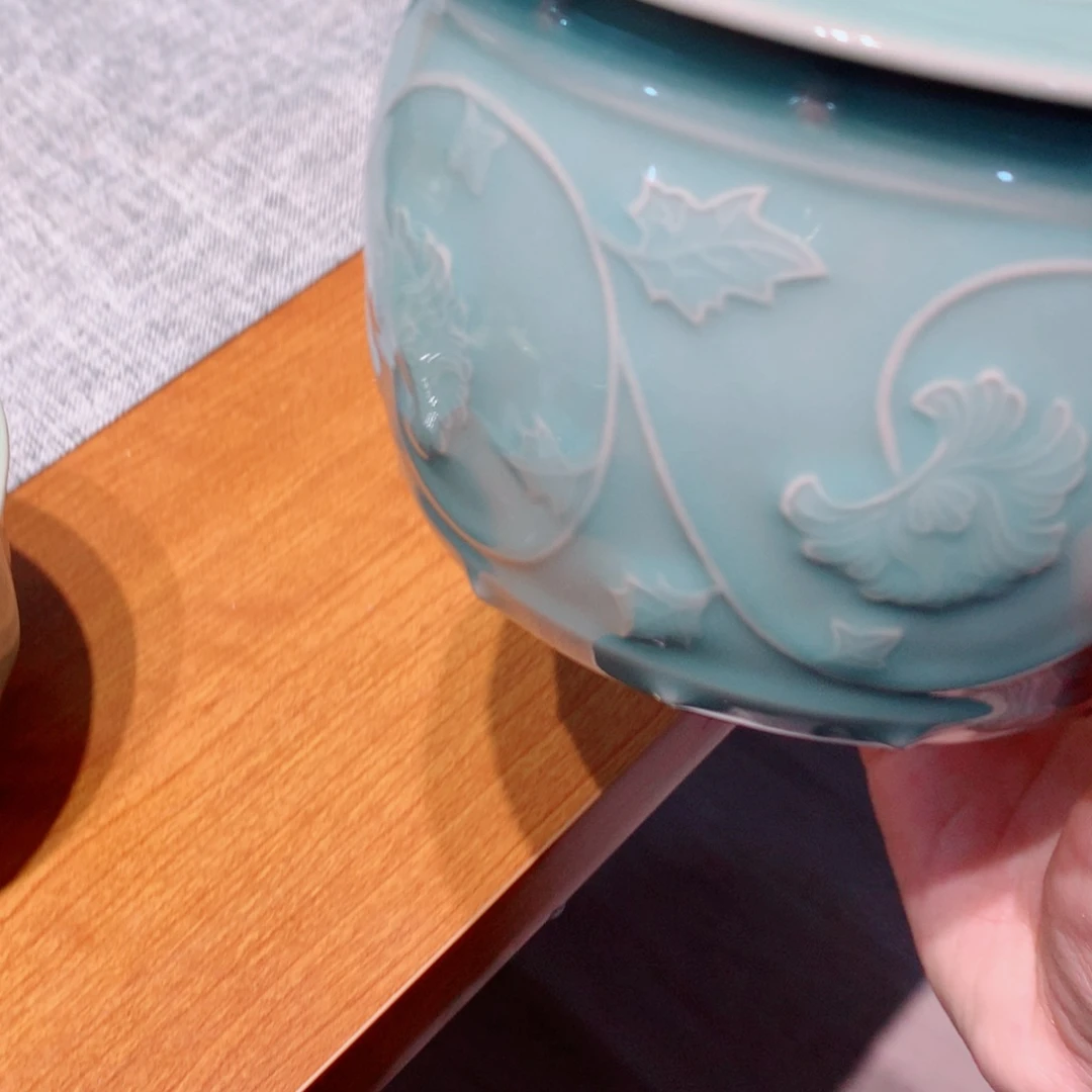 厚***福龙泉青瓷茶具茶叶罐