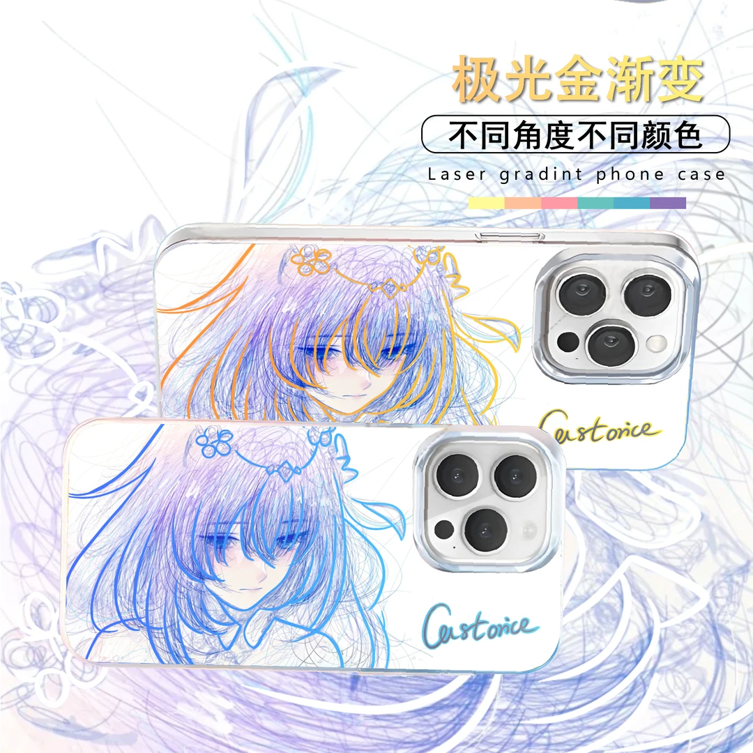 遐蝶适用苹果华为vivo一加iPhone小米红米极光手机壳