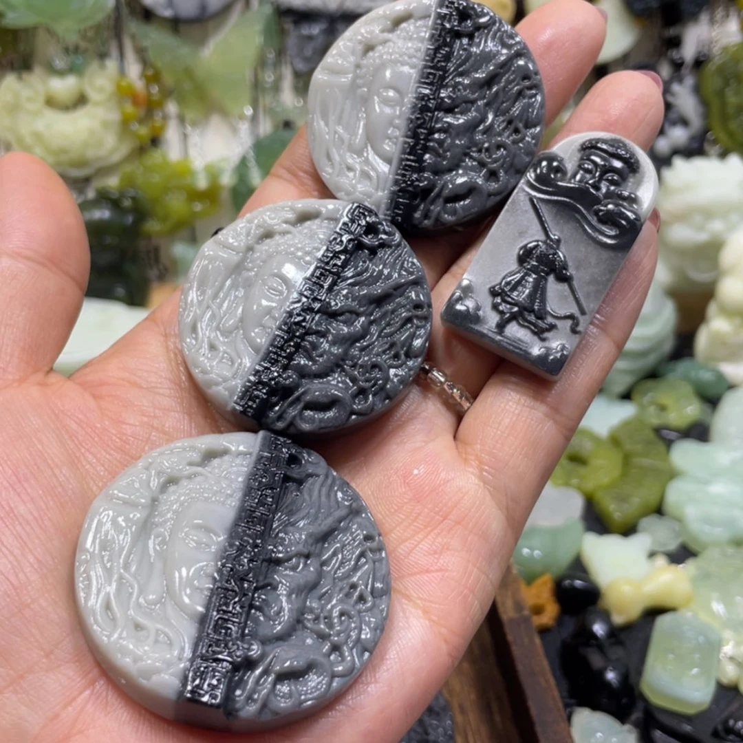 【闪购商品】岫玉未镶嵌颈饰?*七78吊坠