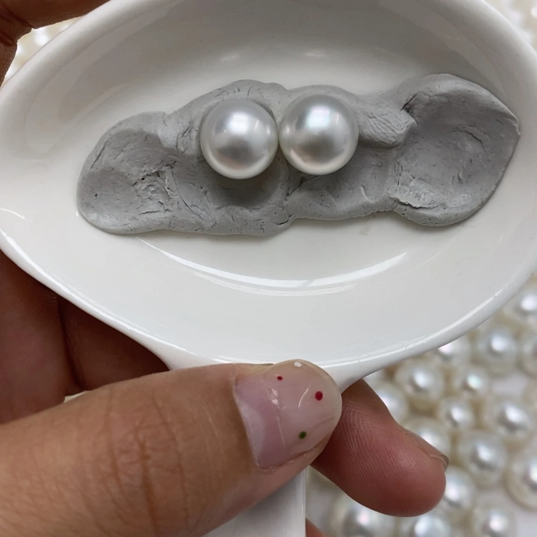 裸珠海水珍珠10，冷白