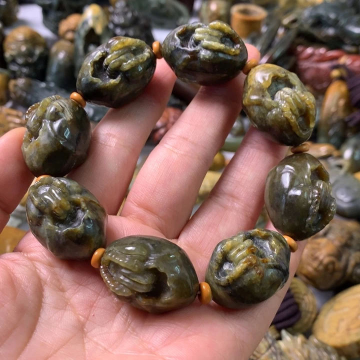 未镶嵌岫岩河磨玉（透闪石质玉）笔搁A**家