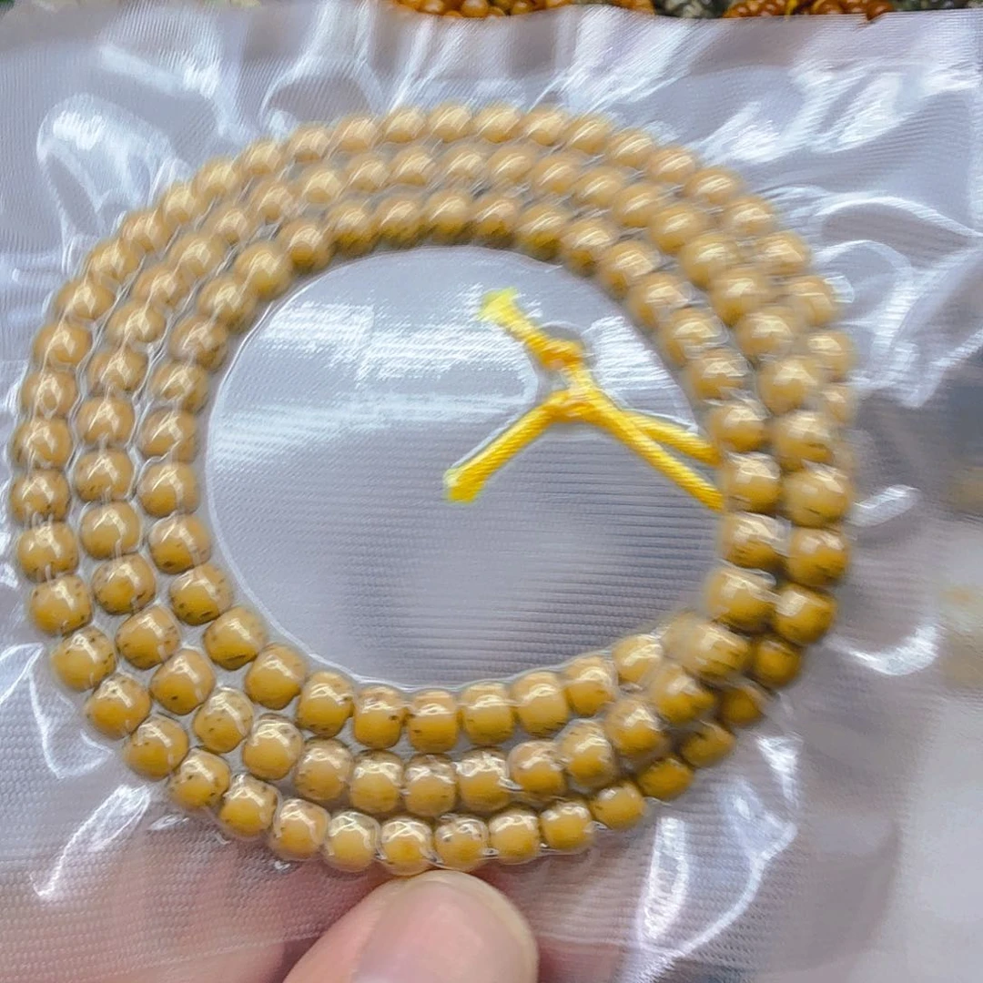 星月菩提手串43高端黄半臂大留白星月菩提65-108