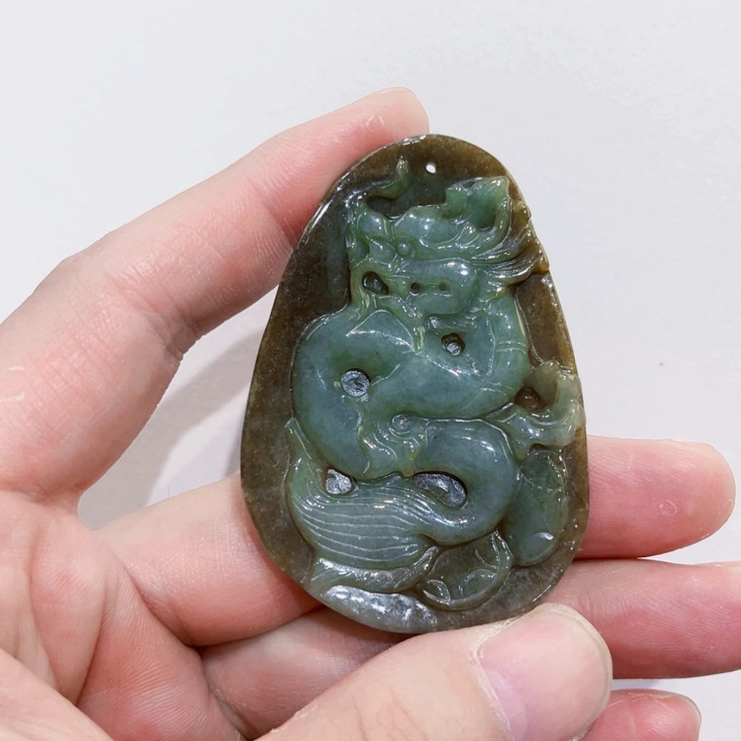 翡翠未镶嵌吊坠(赠链)代编织