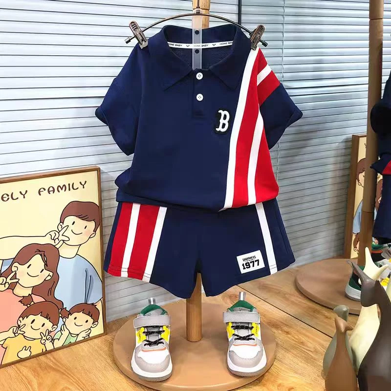 男套头夏季薄款碎花男友风洋气t恤童装休闲A001