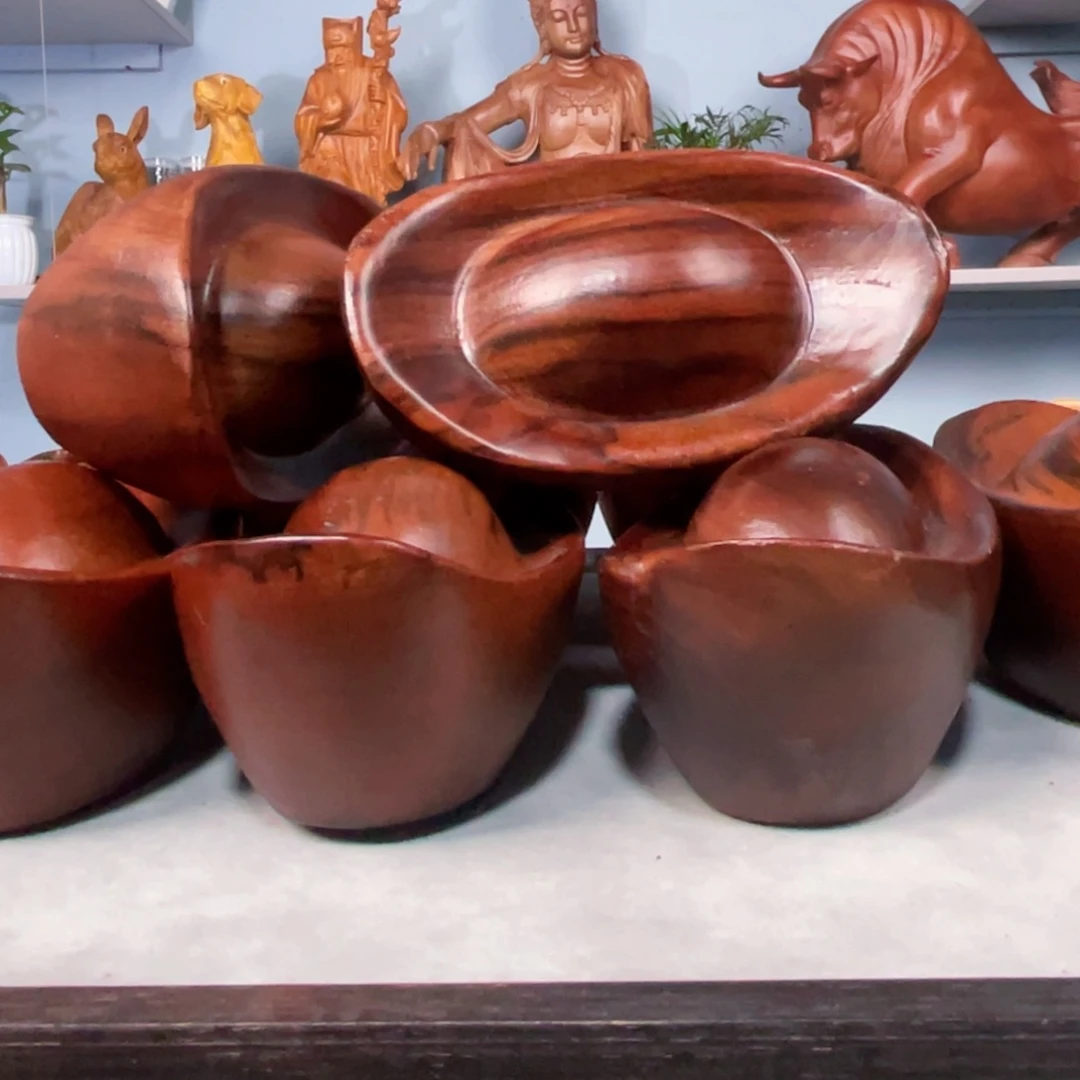 香樟木银锭造型小元宝