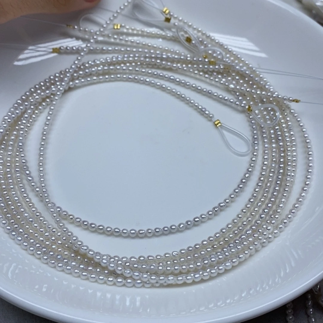 淡水珍珠未镶嵌颈饰2-3，发3条