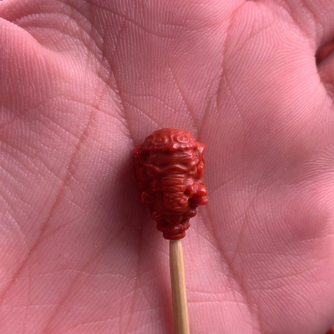 南红玛瑙象神三通12+未镶嵌