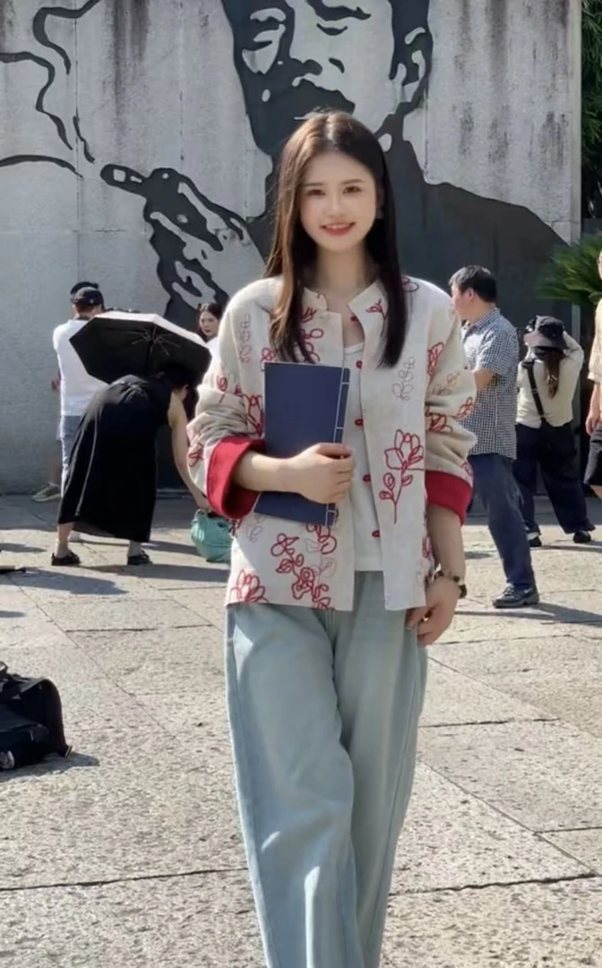 欢囍原创2025年四季款新款休闲时尚牛仔裤百搭女长裤