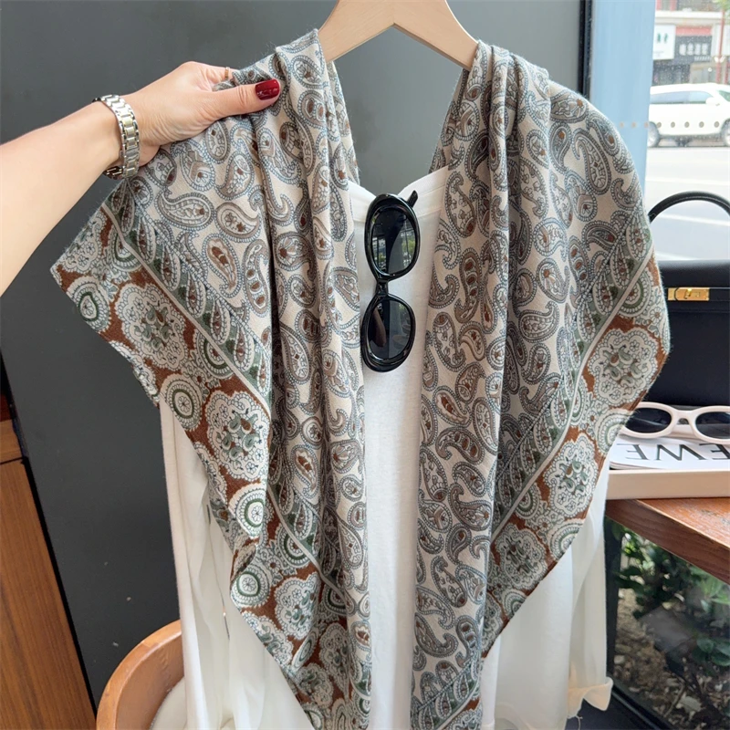 Miss both腰果大方巾女夏防晒遮阳围巾旅游拍照超大披肩纱巾丝巾