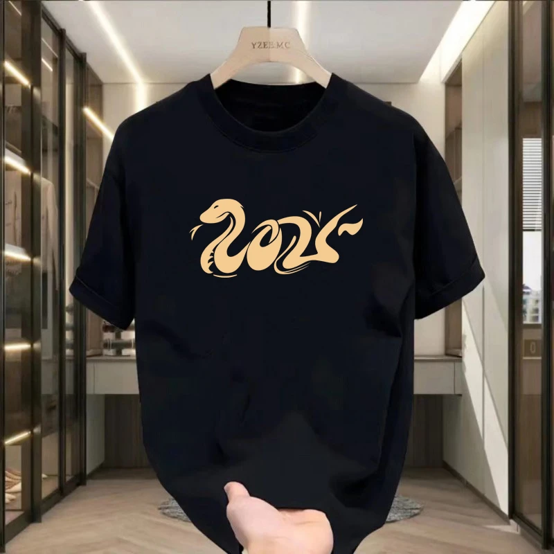 2025潮牌印花男女同款百搭夏季休闲男女士T恤时尚半袖Y