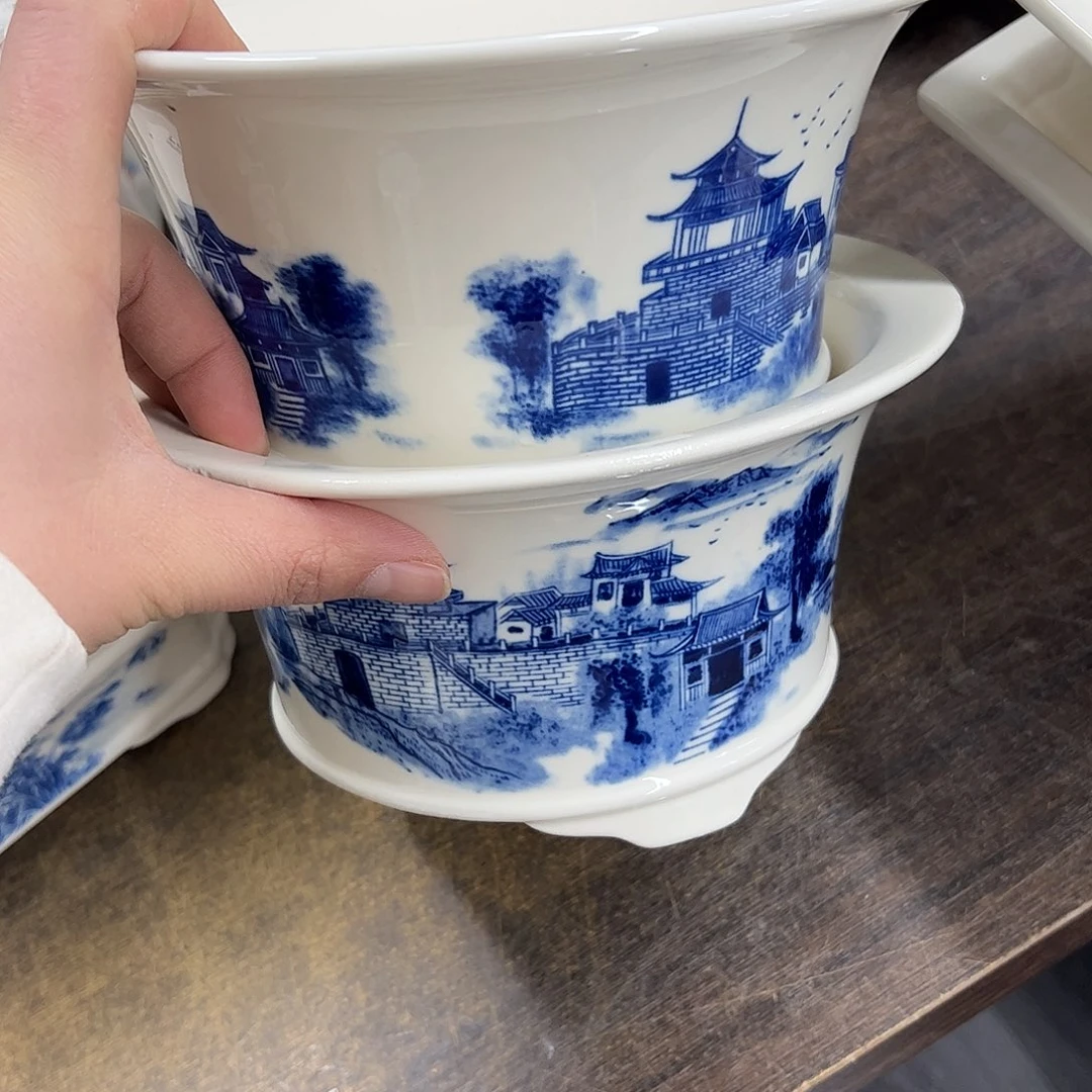 紫砂花盆用****4159号瑕疵2个缩釉明显介意勿拍19cm