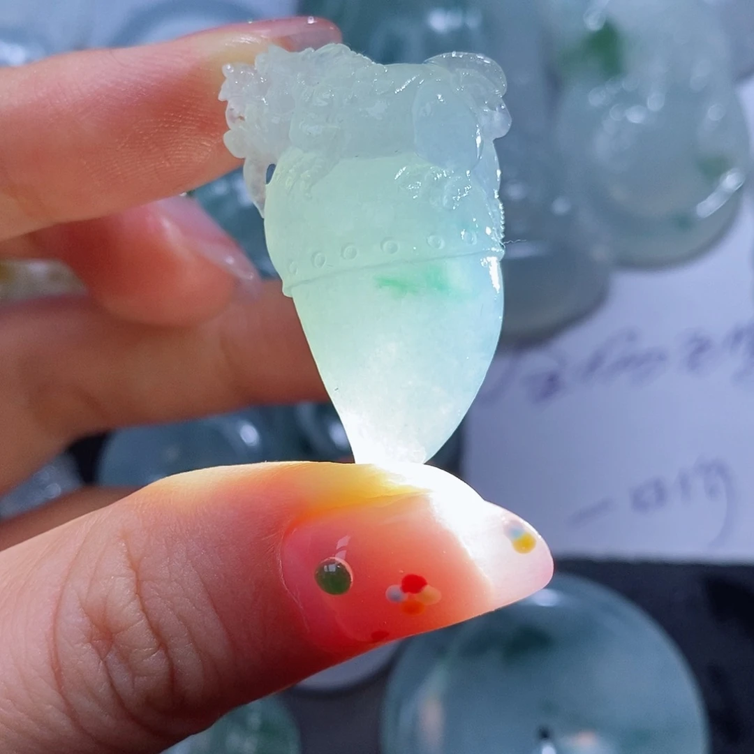 定制翡翠未镶嵌毛货付款后联系客服确认抛光