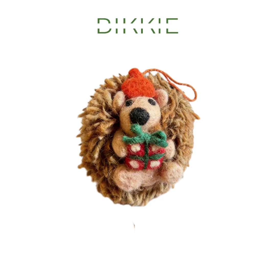 韩国ins爆款超可爱礼物刺猬 手工羊毛毡包包挂件钥匙扣配饰小礼物