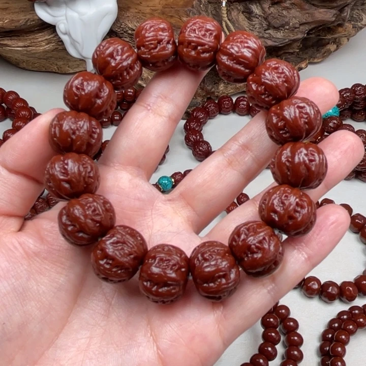 猴头核桃吊坠龙纹八棱18