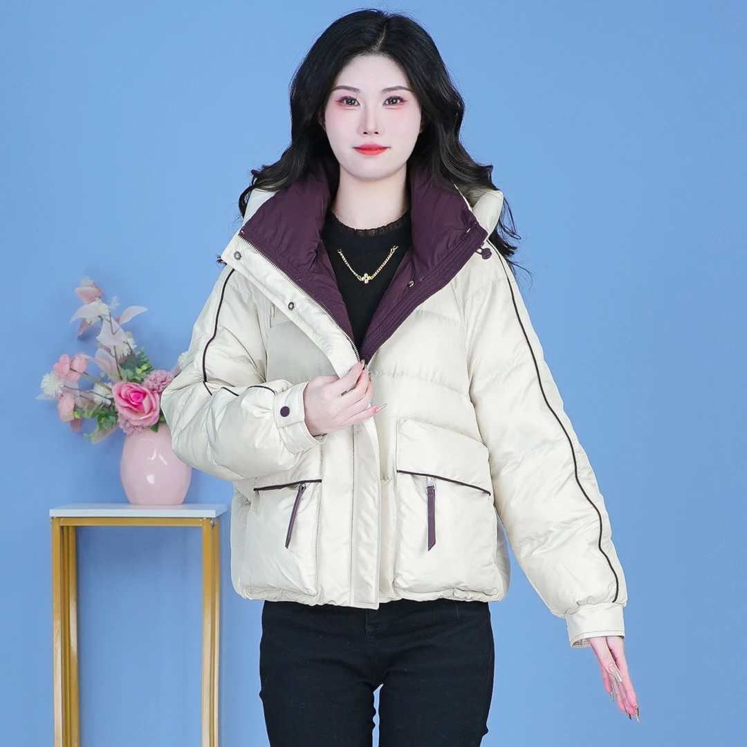 【SJYF5033】2024年秋冬新款时尚洋气宽松保暖加厚休闲显瘦羽绒服