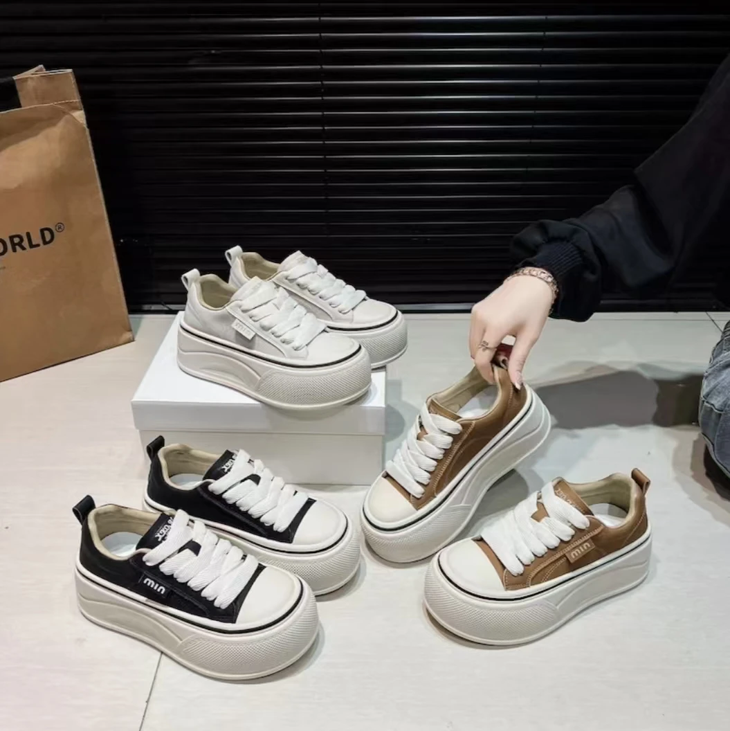 加绒厚底小白鞋女款秋季新款百搭休闲板鞋增高四季款女鞋棉鞋单鞋