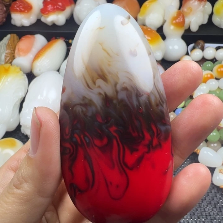 新疆戈壁五彩石金丝