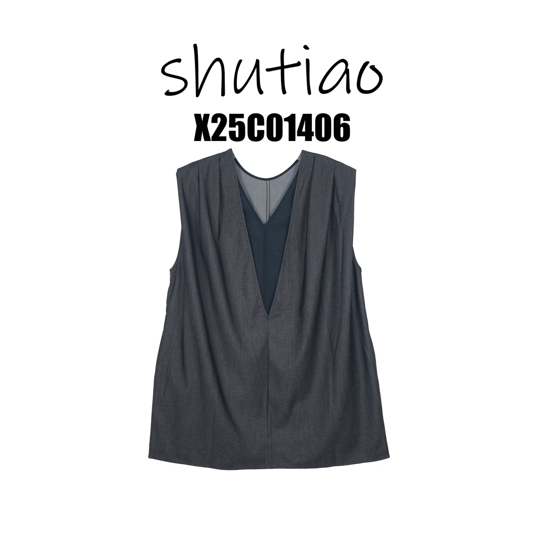 【SHUTIAO】2025春夏：新款小众设计款背心X25C01406