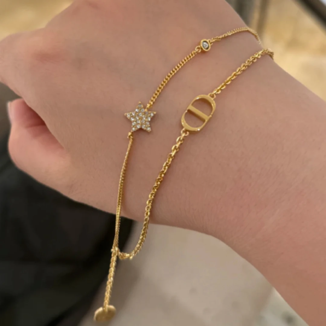 铜合金项链 铜合金CD星星双层手链