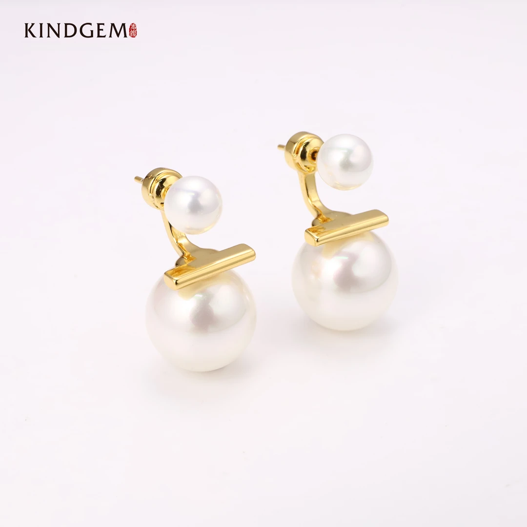 KindGem  CR43XMHC-22061白色时尚百搭法式精致耳饰