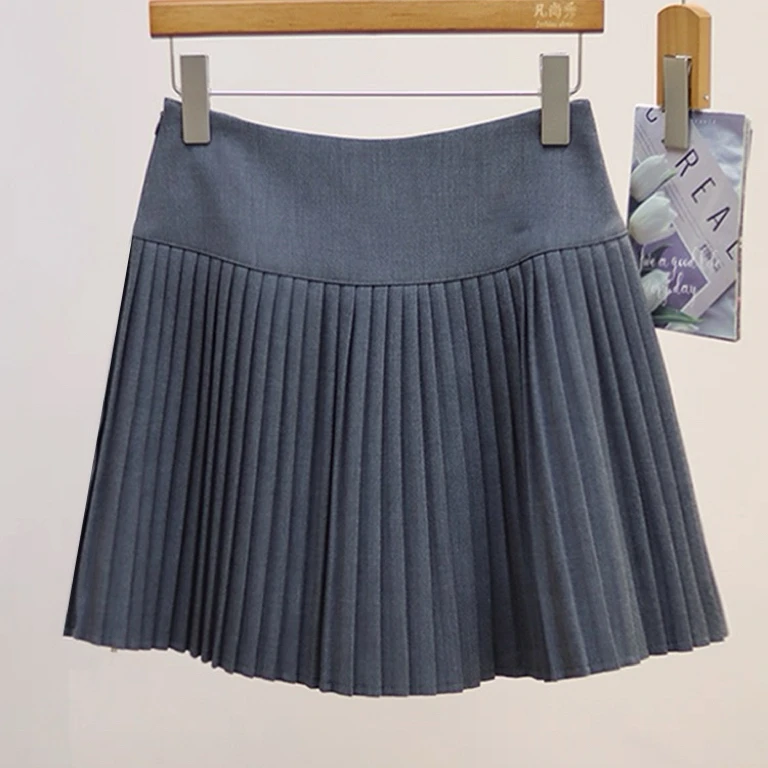 高腰百褶裙西装短裙女装2025夏季新款韩系气质高级a字时尚半身裙