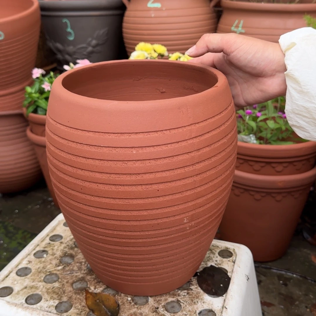 紫砂花盆口20高26