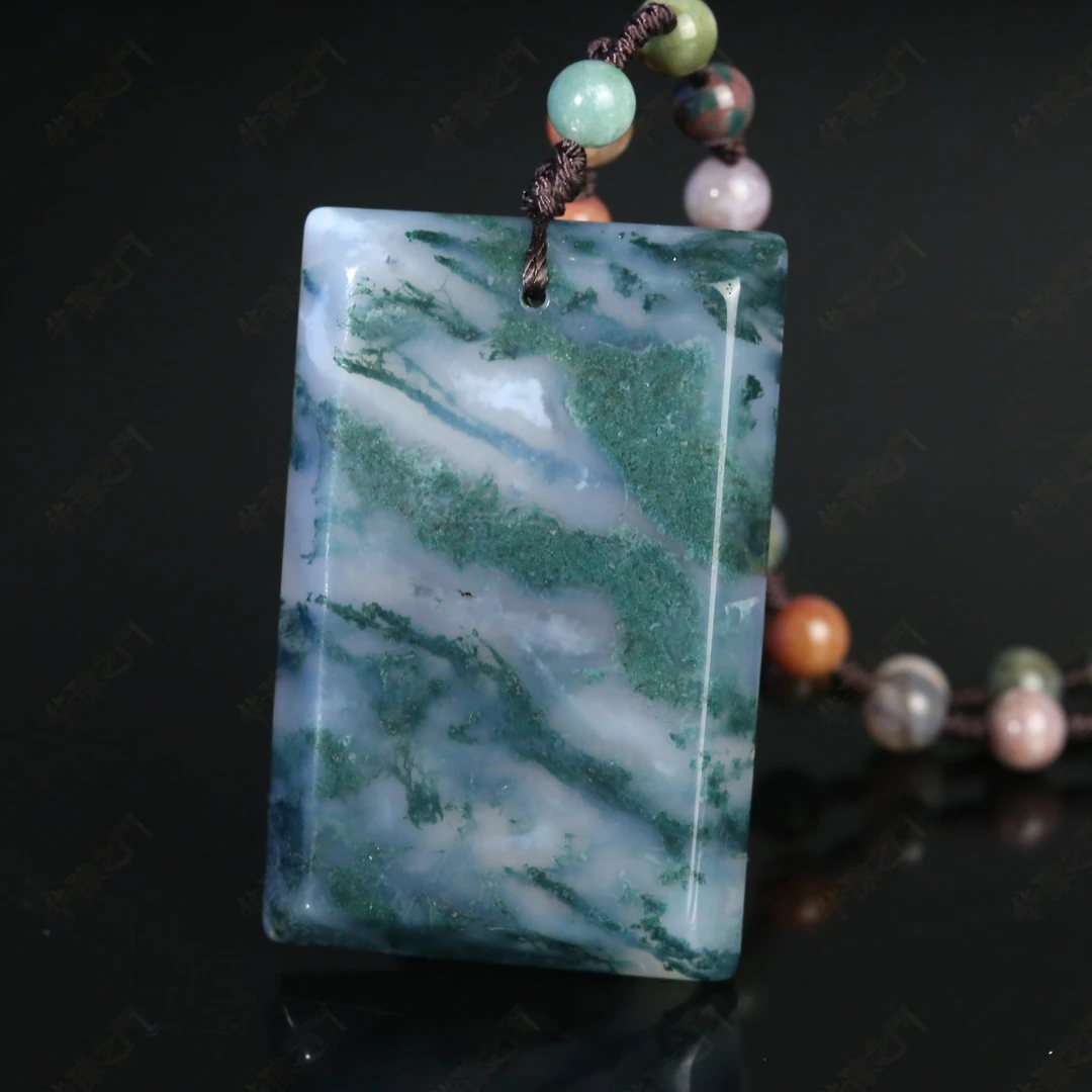 小年份水草玛瑙牌子【文物宝库】ABS251125019