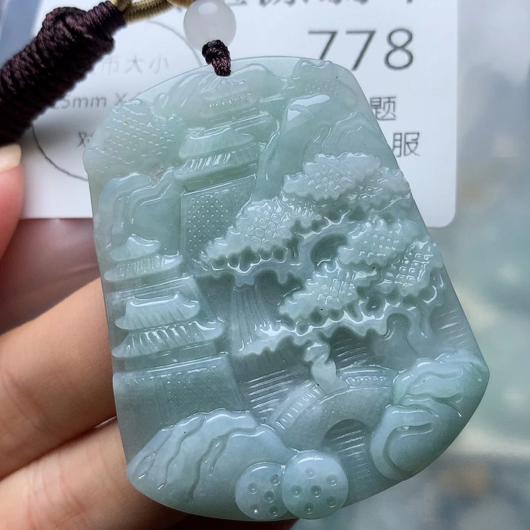 翡翠未镶嵌颈饰778