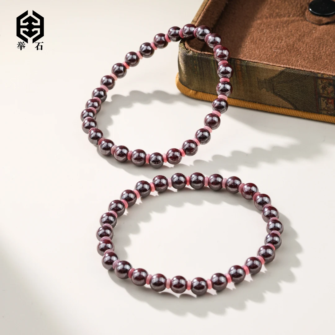 天然辰砂【举石精选】X09-95-284朱砂手串(一件/多样性发）N
