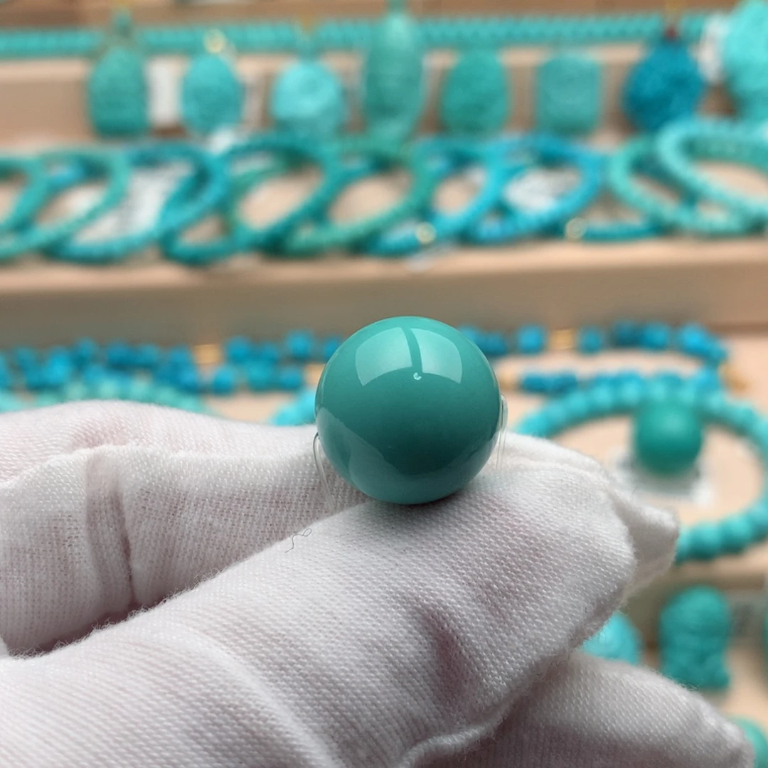 绿松石未镶嵌珠宝奇石15.8mm