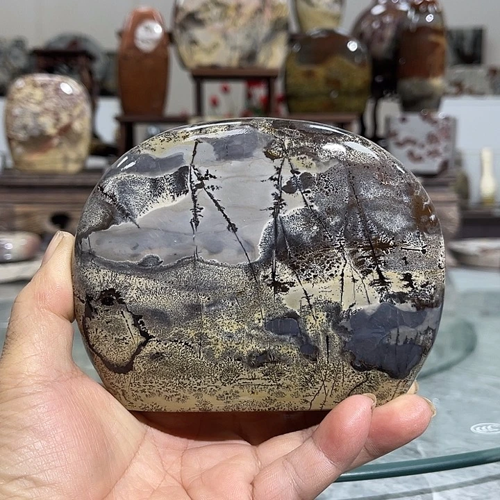 广西石6***8国画石摆件