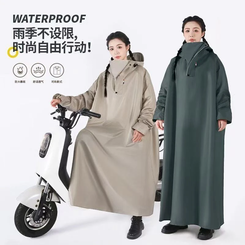 雨衣电动电瓶车加厚长款全身防大暴雨连体外穿摩托车骑行雨披男女