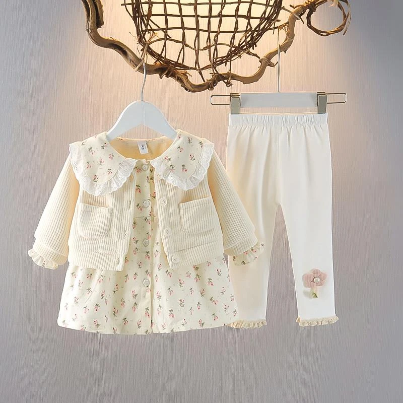 巴拉巴拉男孩女孩女童春季洋装套装碎花洋派韩版小品牌裙子秋季外