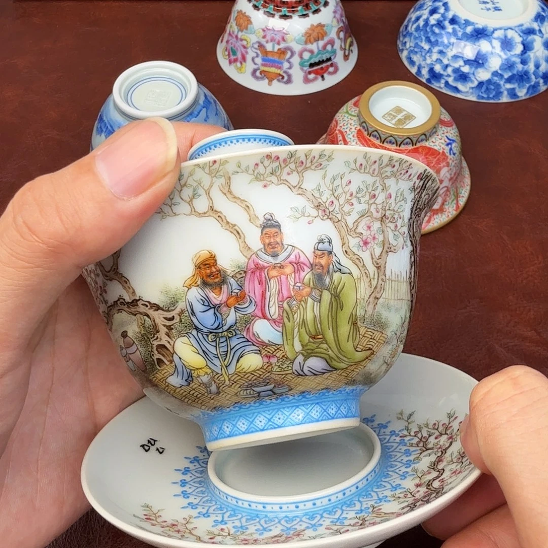 看***看现代景德镇全手工全手绘茶具