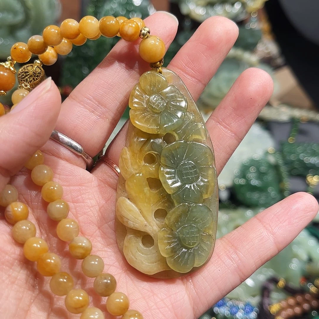 未镶嵌岫玉毛衣链