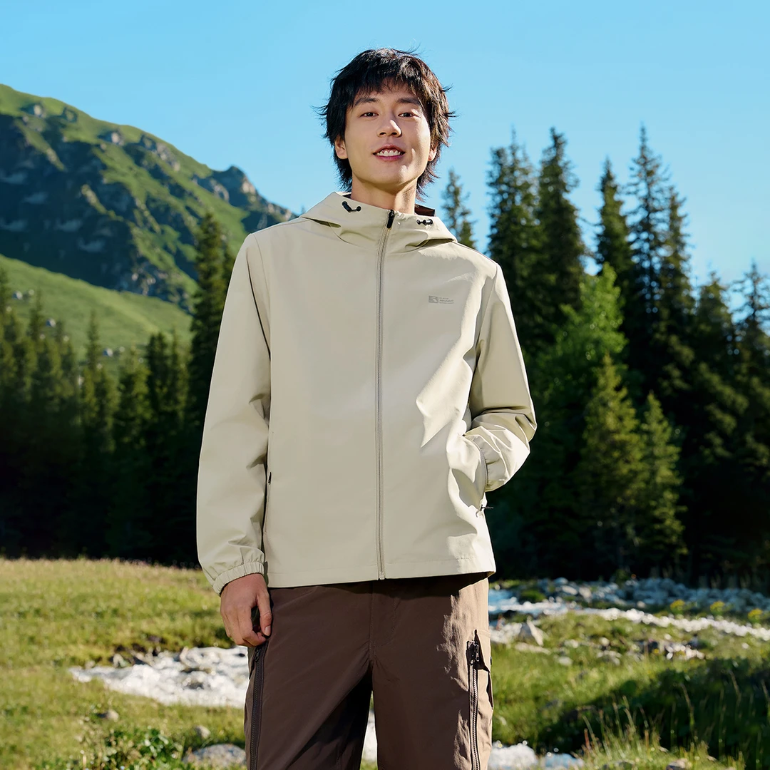 361°男装2025夏季梭织外套常规舒适男子运动外套户外防风