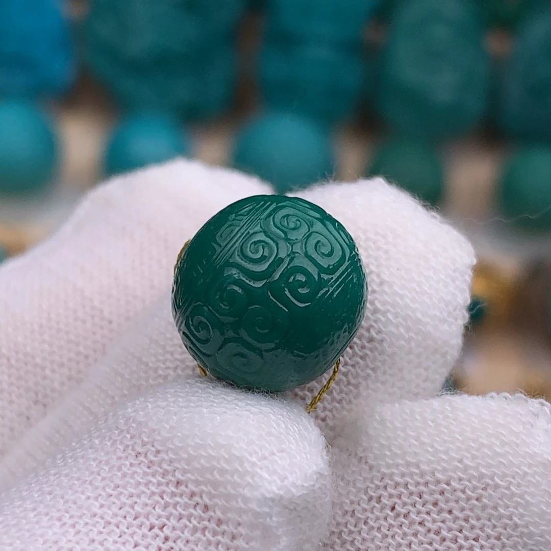 未镶嵌绿松石珠宝奇石13mm
