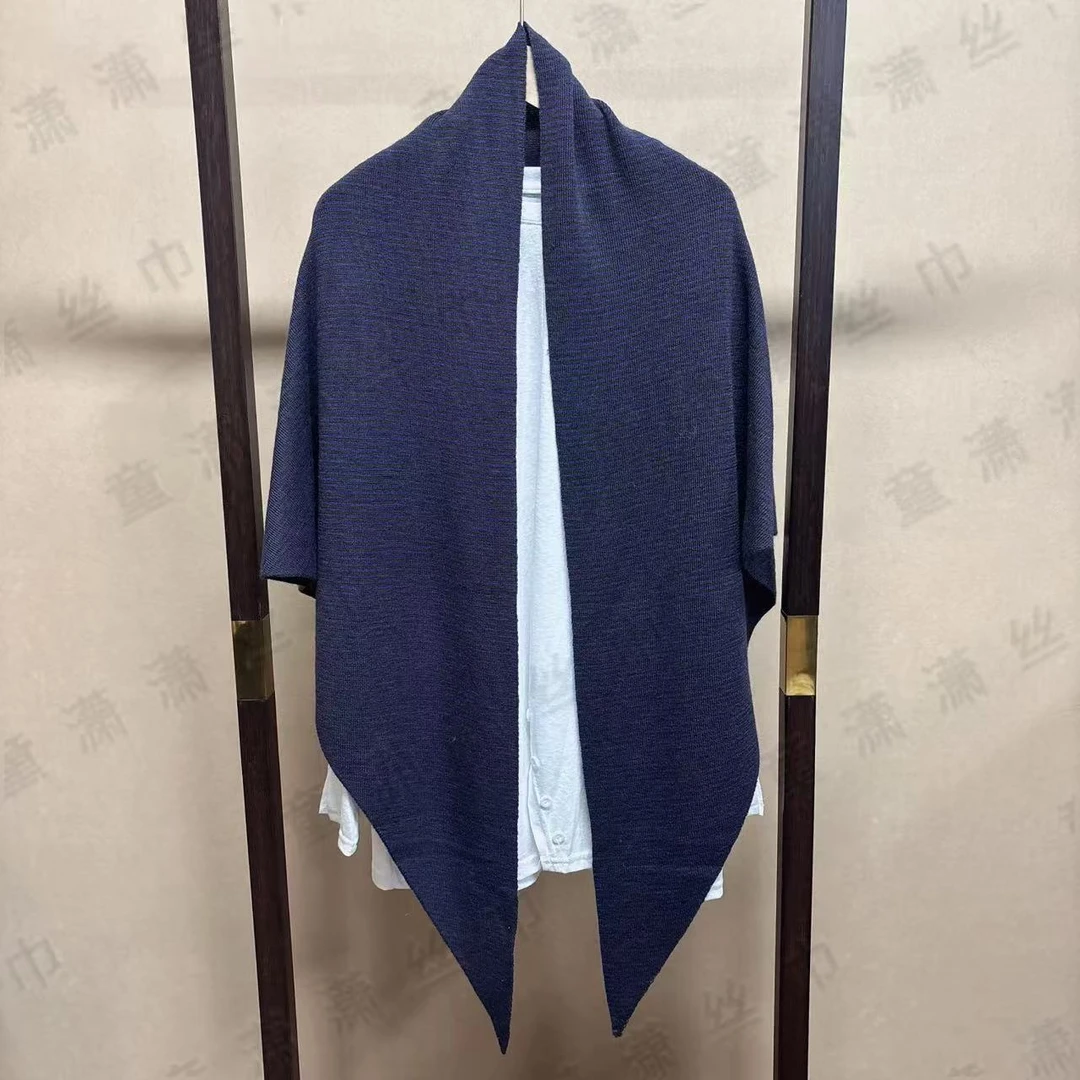 （紫咖条纹三角巾）新款时尚90*200左右三角巾披肩