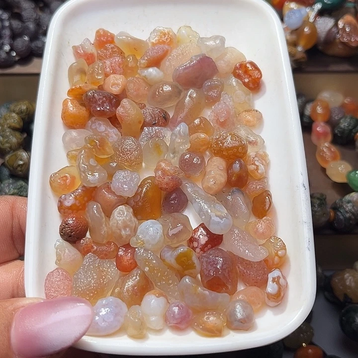 阿拉善彩玛瑙手串