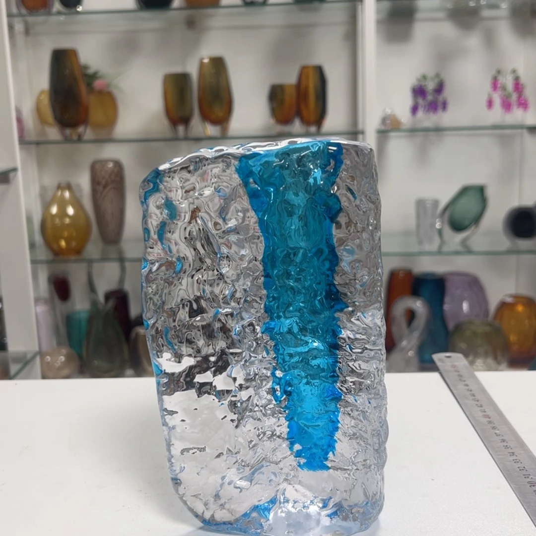 幻彩手工琉璃花瓶花器高度21