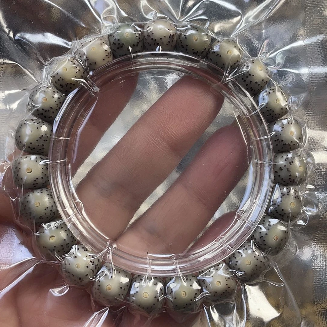 星月菩提手串石玉料糯冰大眼睛尺寸11