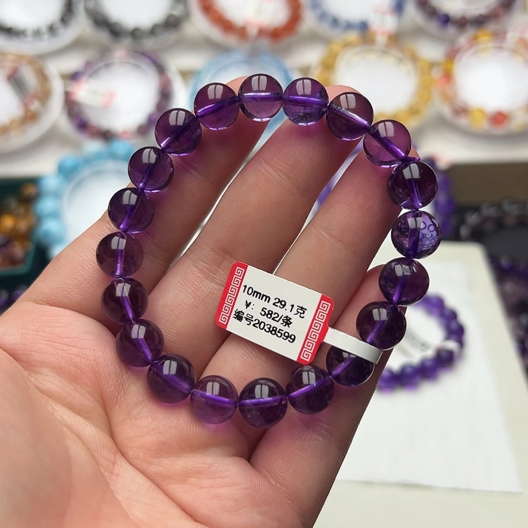 未镶嵌手链紫晶如**~天然紫水晶