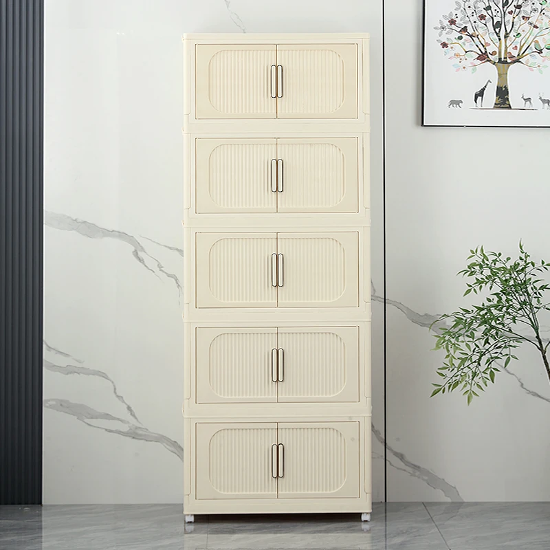 【72面宽】家用收纳柜子卧室家用多层零食储物柜杂物落地收纳柜