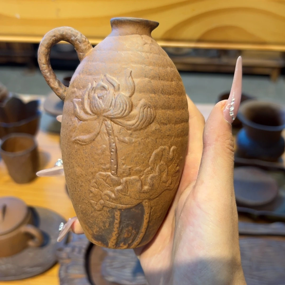 裸烧老岩泥原矿茶具