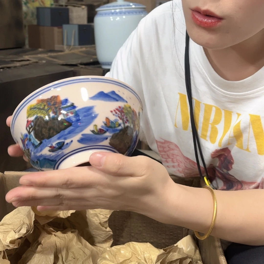 摆件////景德镇陶瓷器。橙。