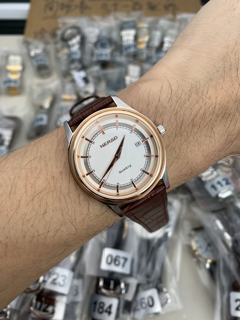 耐尔斯顿进口石英男表防水蓝宝石镜面皮带日历撤柜少量库存高品质