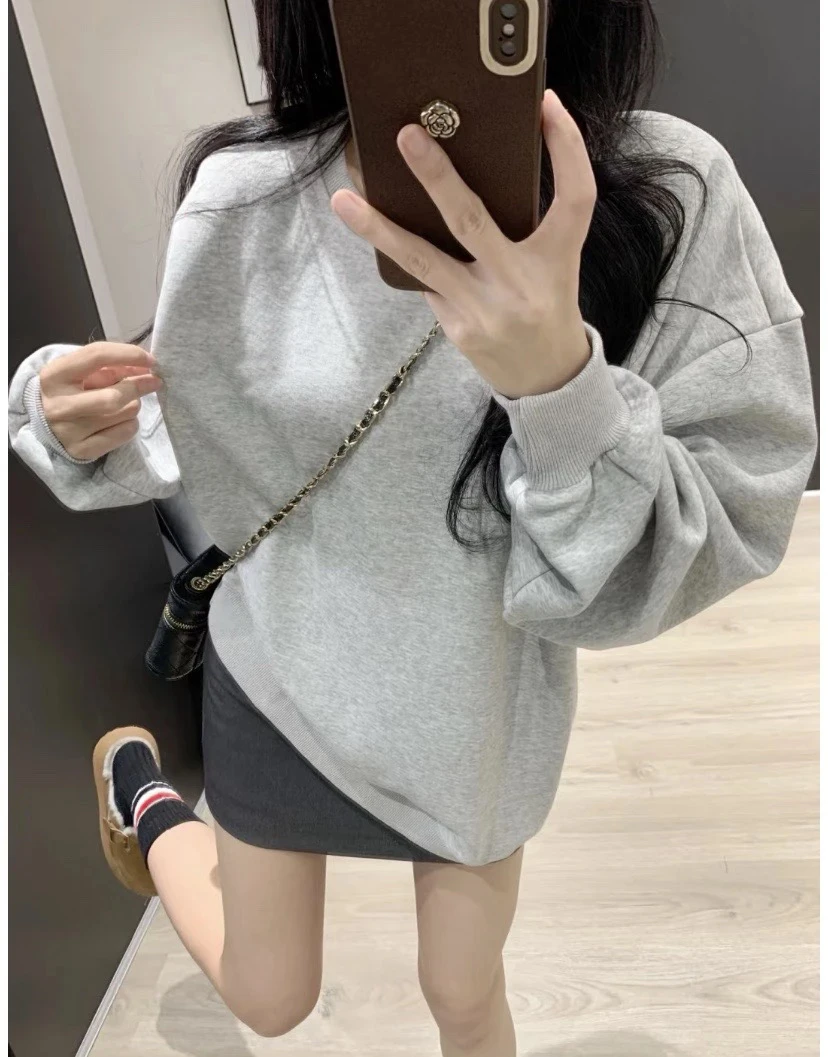 花花1-14号韩版宽松刺绣卫衣