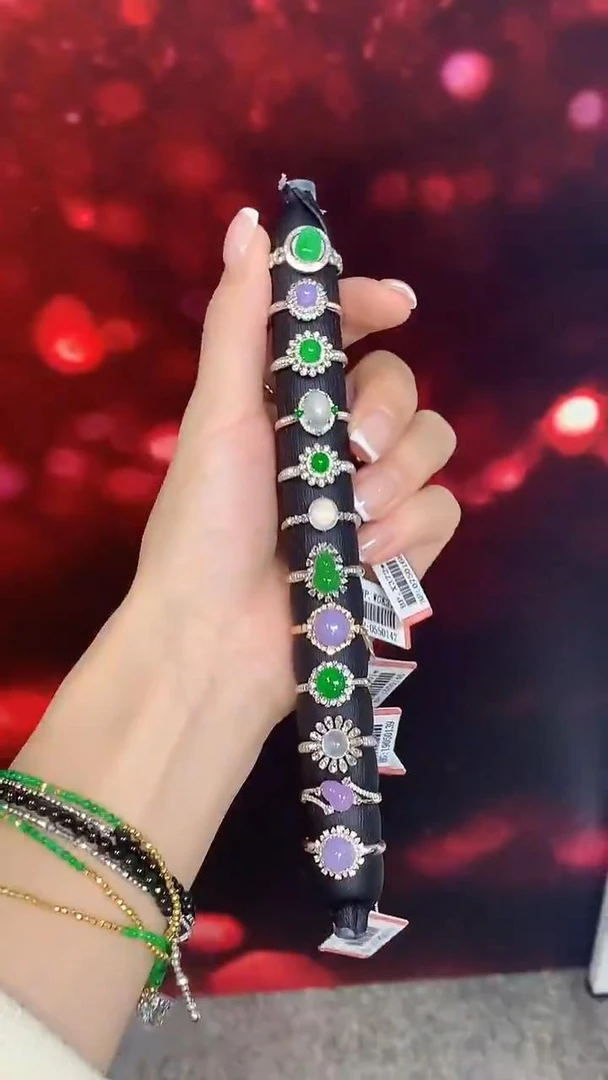 【云中意】18K翡翠戒指棒棒糖-多样性发货-wxy